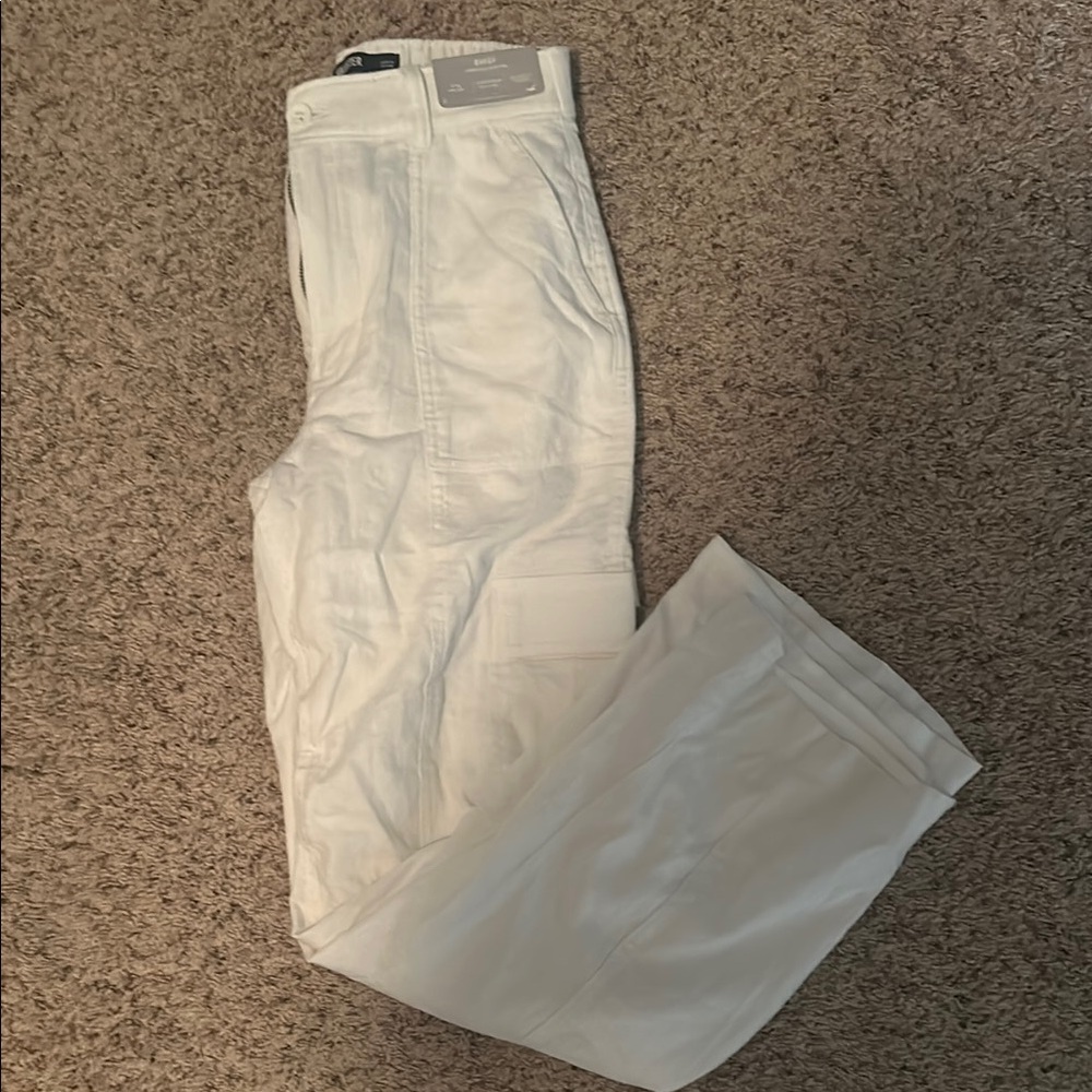Hollister White Straight Leg Pants